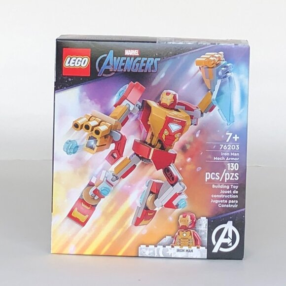 Brand New Lego Marvel Iron Man Mech Armor 76203 Building Kit - Picture 5 of 8